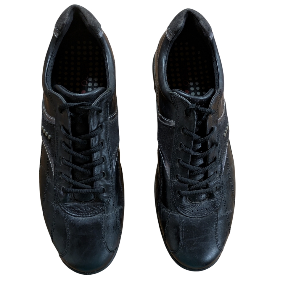 Ecco Black Leather Golf Shoes Mens Size 46 - Picture 7 of 10